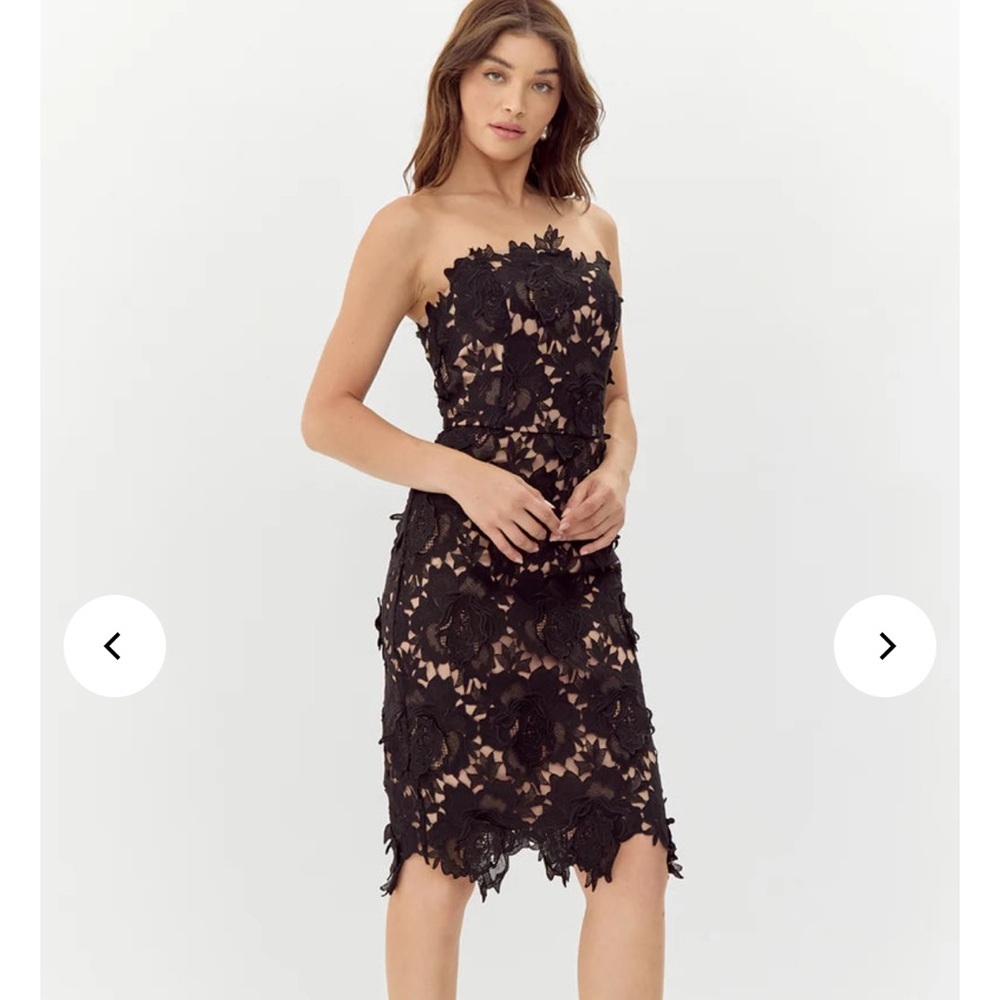 Adelyn Rae Jade Woven Lace Tube Dress - Picture 4 of 12